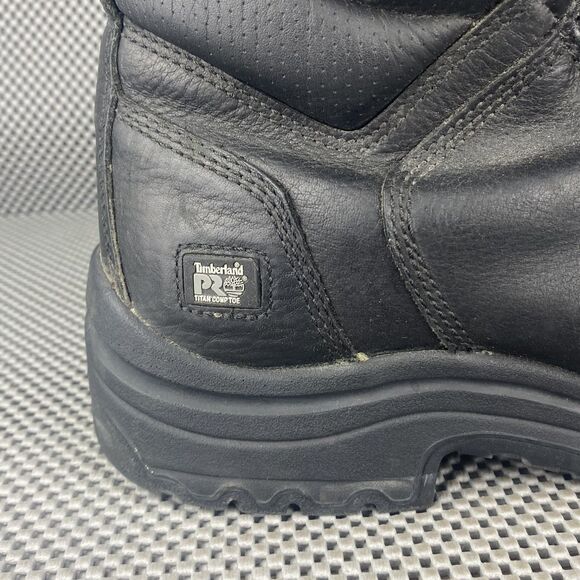 Timberland PRO Titan 6 Boots Mens 13 M Black Leather Composite Toe Lace Up main image 13